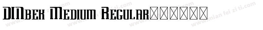 DINbek Medium Regular字体转换